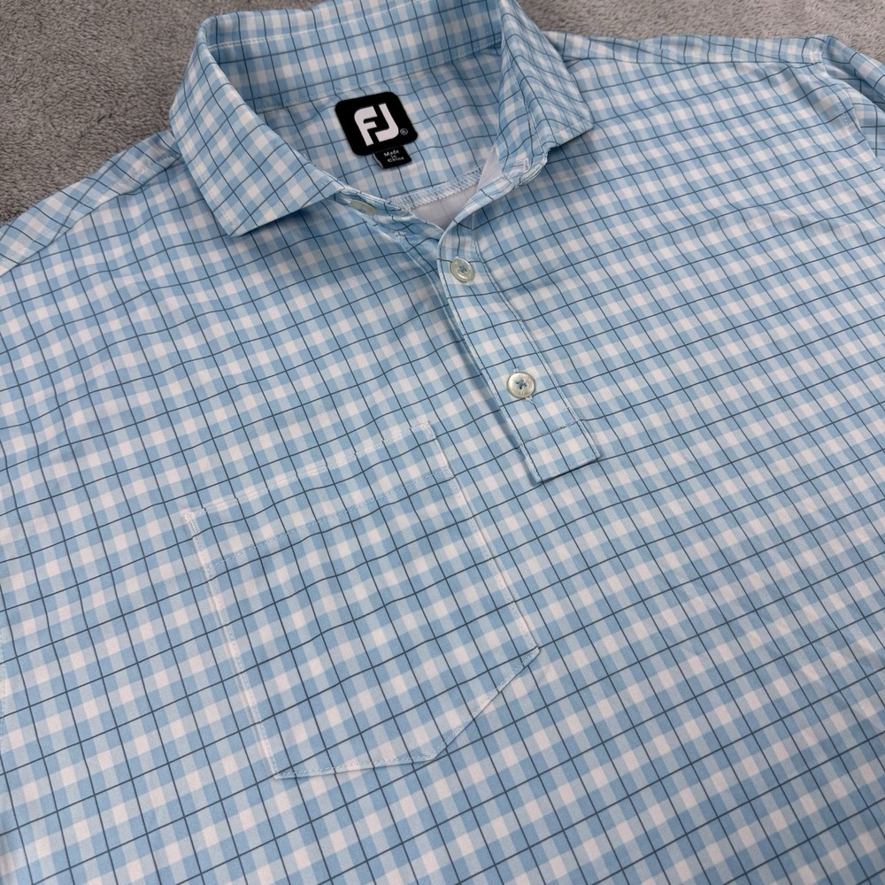 FootJoy Golf Shirt Men's XL Blue Performance Polo Canyon Springs Golf Club